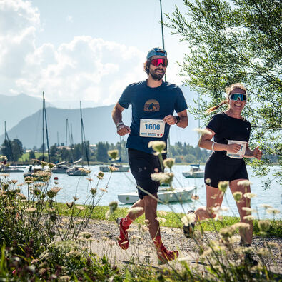 Achensee Run The participants of the Achensee Run are rewarded with breathtaking panoramic views of the lake.