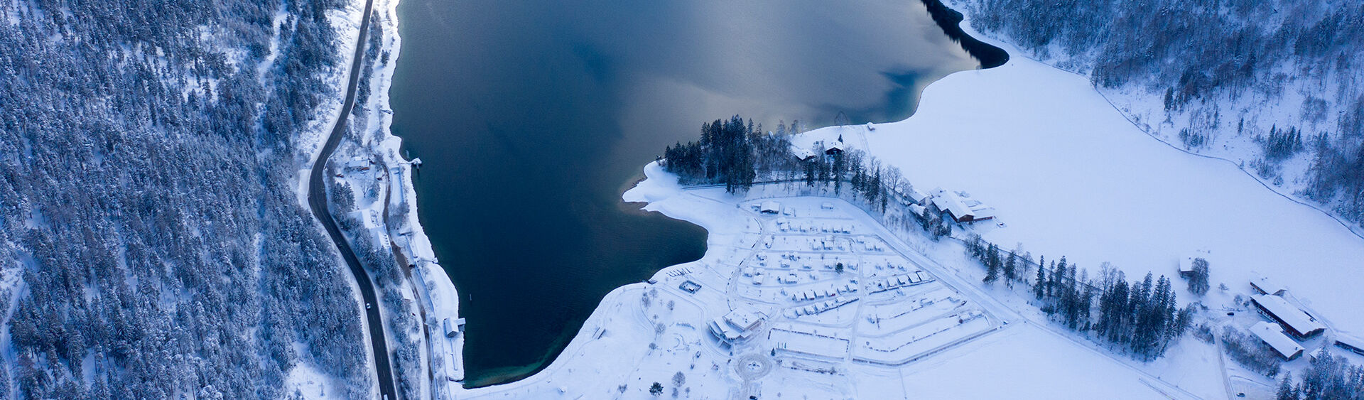 Winter landscape in Achenkirch am Achensee Fresh snow transforms Lake Achensee and its surrounding villages into a winter wonderland.