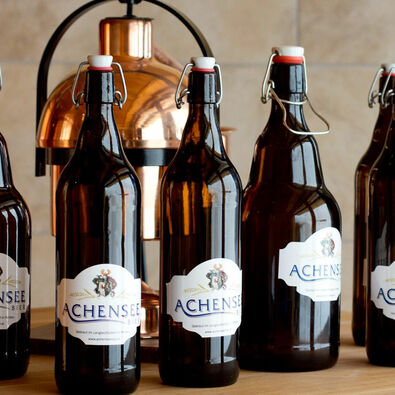 Achensee beer Since December 2010 in Langlaufstüberl in Pertisau, at the entrance to the Karwendel valleys, naturally cloudy beer has been produced in the first brewery in Achensee.