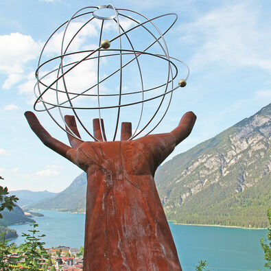 The path of reflection is a self-guided walk in Pertisau featuring 18 stations for leisurely contemplation.