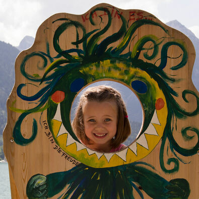 Wusel Lake Trail The Wusel Lake Trail along the lakeshore of Lake Achensee between Maurach and Achenkirch is a fantastic outdoor adventure playground for children.