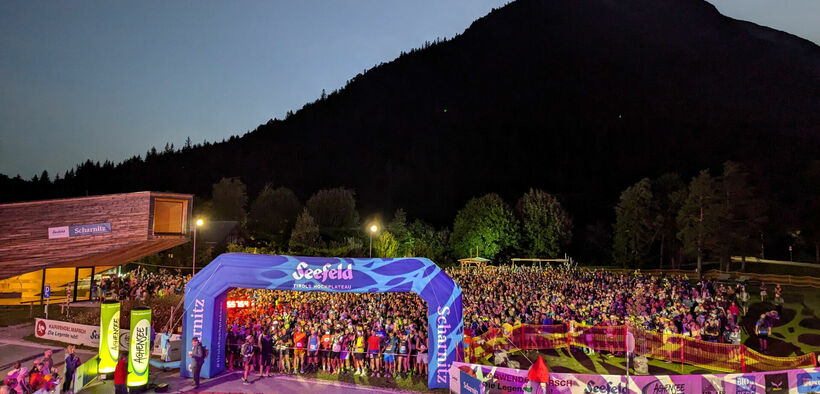 Start of the Karwendelmarsch Start of the Karwendelmarsch in Scharnitz.