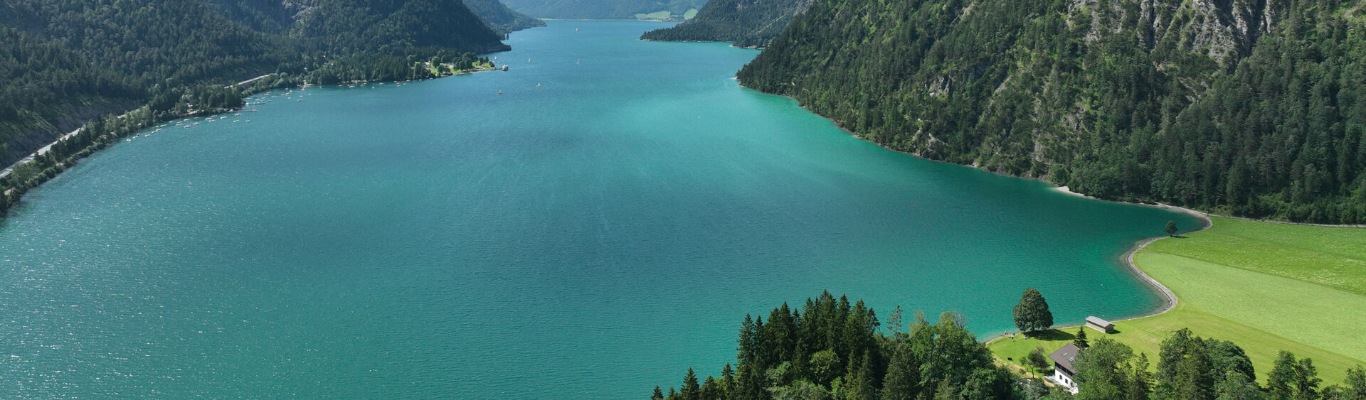 View of Lake Achensee The view from Achenkirch to the Achensee region.