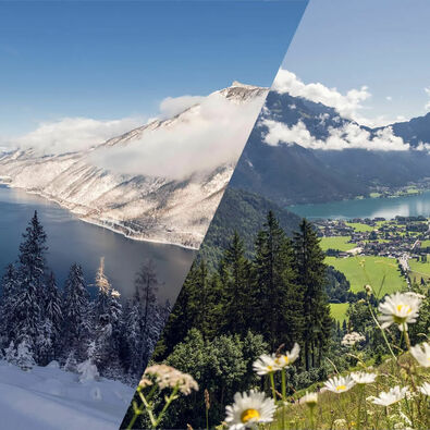 Winter- als auch Sommerlandschaft am Achensee Winter- als auch Sommerlandschaft am Achensee