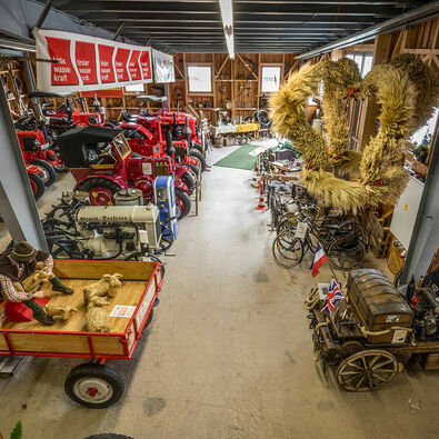 Achensee Museum World in Maurach Vintage tractor exhibition at the Achensee Museum World in Maurach am Achensee.