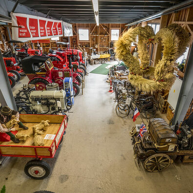 Achensee Museum World in Maurach Vintage tractor exhibition at the Achensee Museum World in Maurach am Achensee.