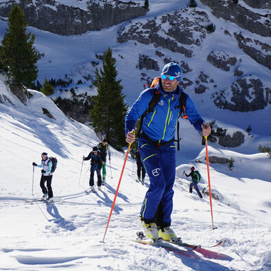 Ski touring in the Rofan at lake Achensee A ski tour in the middle of the winter landscape of the Rofan mountains is a special experience.