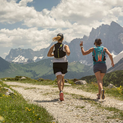 Trail running in the Nature Park Karwendel Trail runners have the opportunity to train in the Nature Park Karwendel surrounded by beautiful scenery.